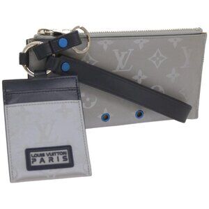 LOUIS VUITTON Monogram Satellite Alpha Pouch Silver M44178 LV Auth 66459SAM